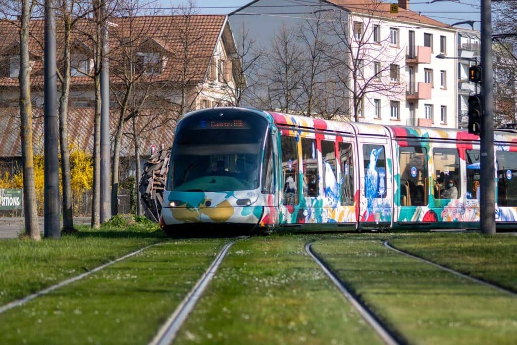 Le tram de Strasbourg à la Robertsau